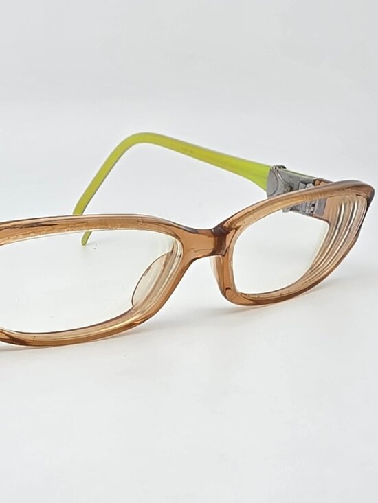 Robert Marc 136-30 Crystal Brown on Lime Green Eyeglasses Frame France 52-14-108 main image 13